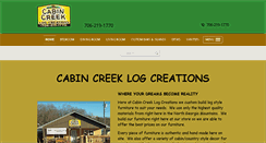 Desktop Screenshot of cabincreeklogcreations.com