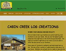 Tablet Screenshot of cabincreeklogcreations.com